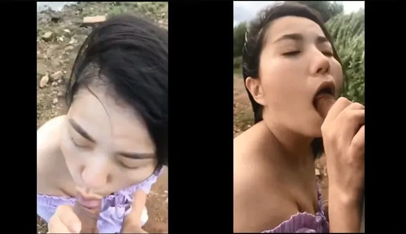 Em gái bj cho em người yêu bên bờ sông